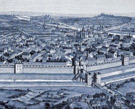 Вид на Париж с Монмартра в XV веке